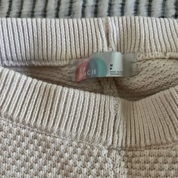 Free People Hailee Sweater Set Matching Two Piece Pants in Au Lait Cream - Picture 3 of 7